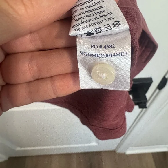 Faherty Men’s Sun Washed Polo Shirt Red Burgundy Short Sleeve Coastal Surf XL - Picture 6 of 9